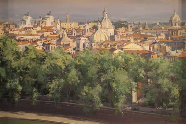 A Walk by the Tiber (view of Rome from Castel Sant’ Angelo)  by Brad Aldridge