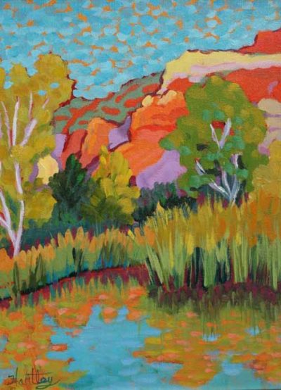 Cottonwoods and Reeds by Claudia Hartley