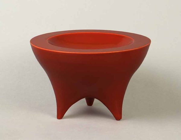 Flat Rimmed Red Bowl   by Eric Boos