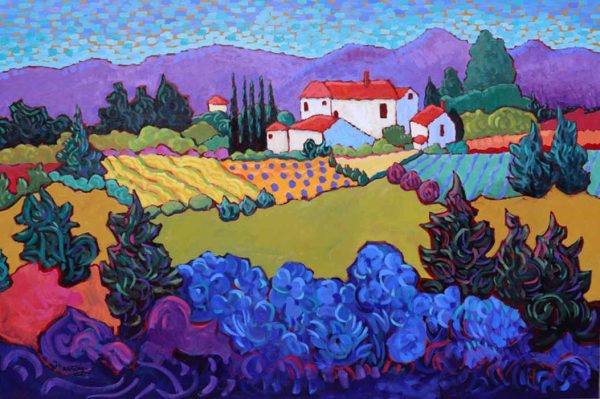 French Villa (Somewhere in France) by Claudia Hartley