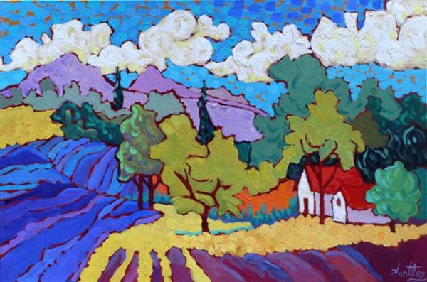 Living Among Blue and Gold Fields by Claudia Hartley
