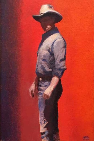 Profile in Red and Blue by Gary Ernest Smith