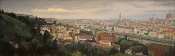 The Arno at Dawn, Florence Italy (view from Piazzale Michalangelo)   by Brad Aldridge