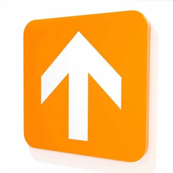 Untitled [Arrow Up – Orange] by Todd Pierce