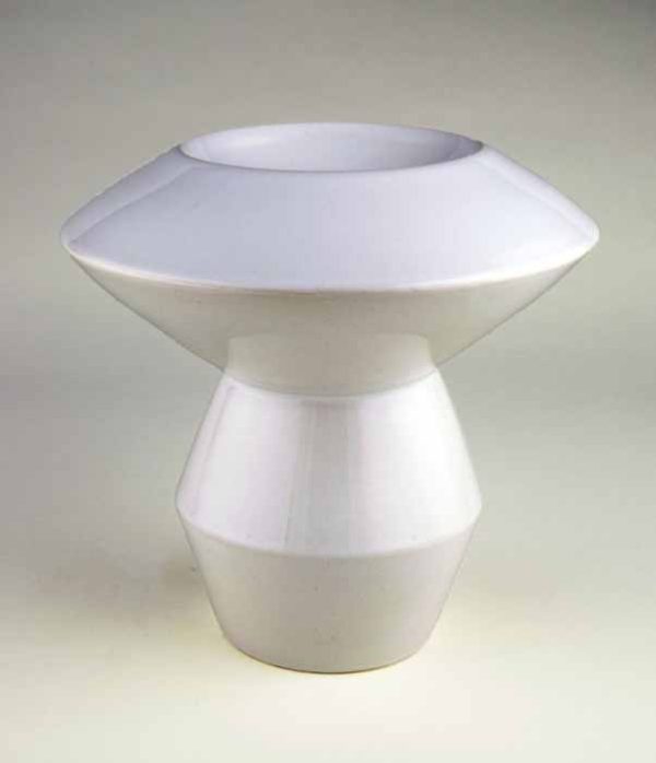 White Geometric Bowl by Eric Boos