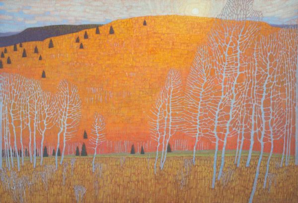 Autumn Patterns and Hovering Sun by David Grossmann