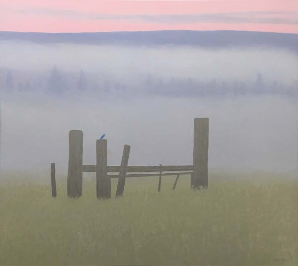 Bluebird on a Fence Post, Harriman Ranch by Dave Hall
