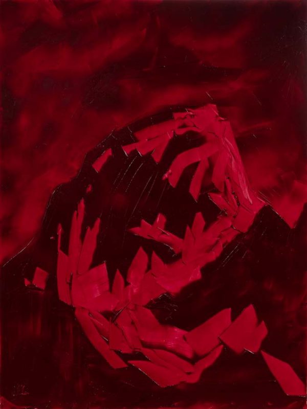 Grand Teton, ROYGBIV #3, Red (alizarin permanent) by Jivan Lee