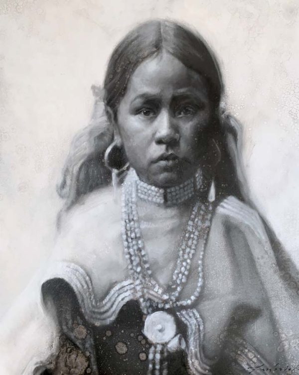 Jicarilla Girl by David Frederick Riley