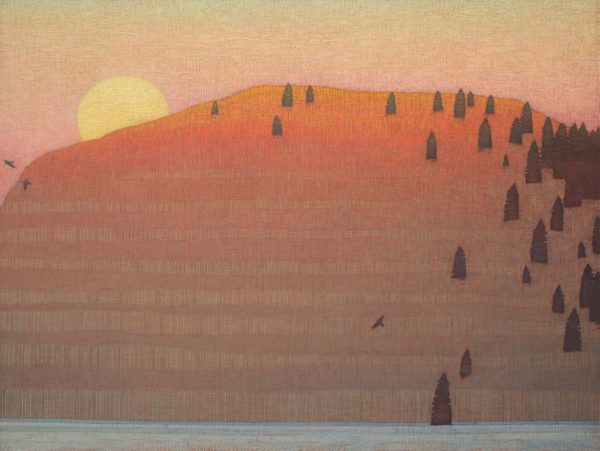 Rising Winter Moon by David Grossmann