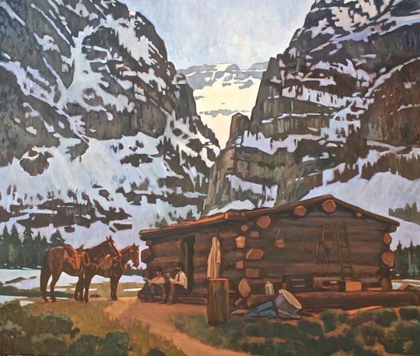 Teton Cabin by Dennis Ziemienski