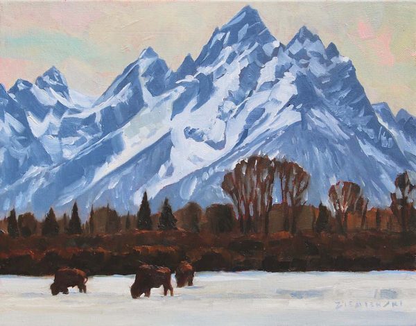 Teton Grazing by Dennis Ziemienski