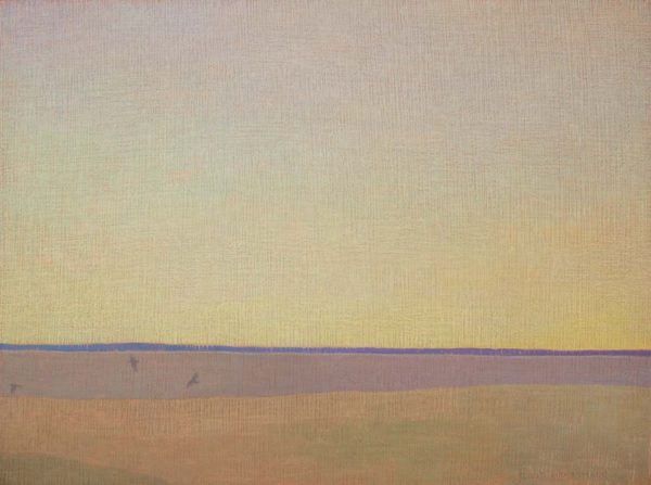 Three Ravens with Blue Horizon by David Grossmann