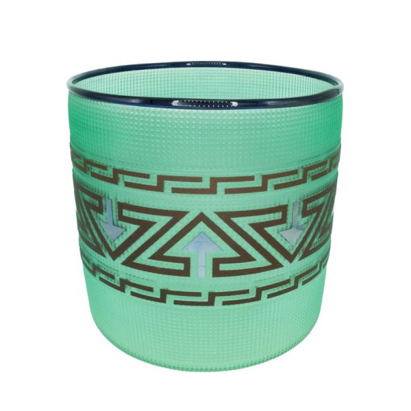 Tlingit Shelf Basket- #B17-13 Green/Midnight by Preston Singletary