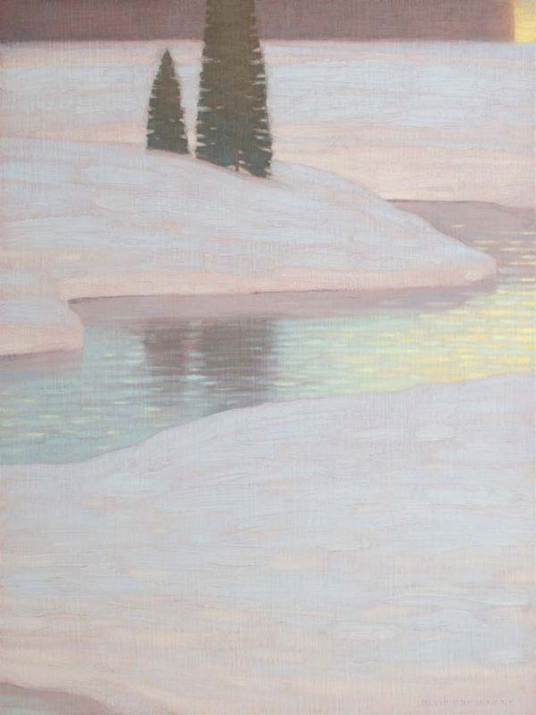 Winter Dusk Reflections by David Grossmann