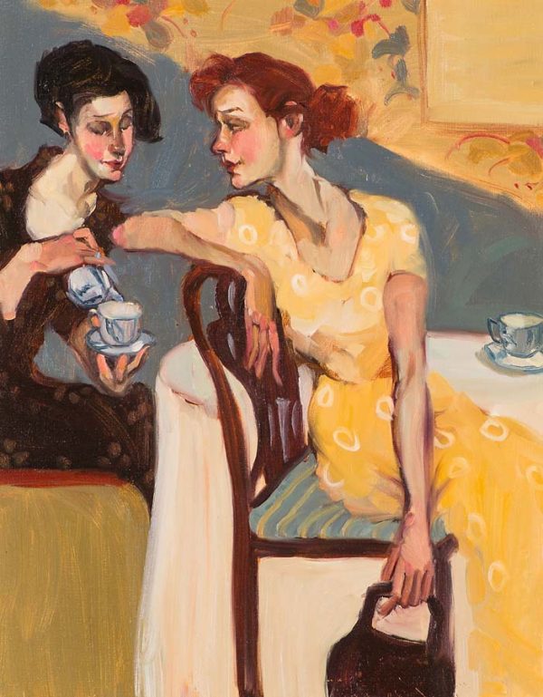 Blue Teacup by Leslie Sandbulte
