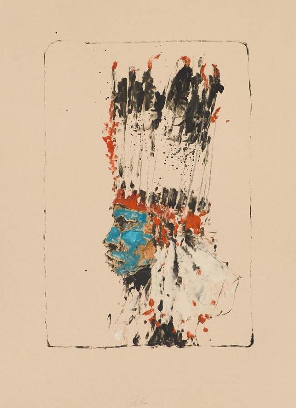 Indian with Blue Face by Paul Pletka