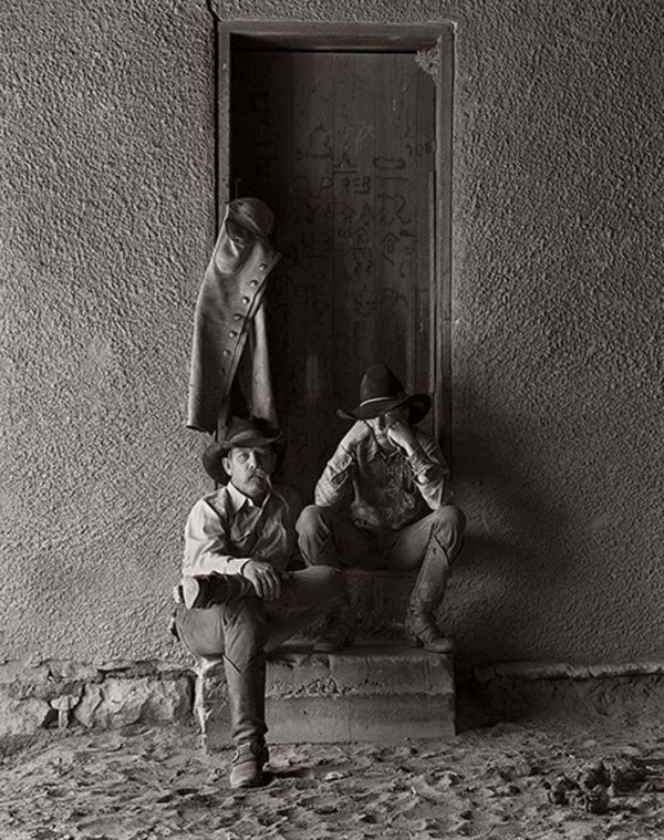 Jim and Jason Eiche, Bell Ranch, New Mexico by Jay Dusard
